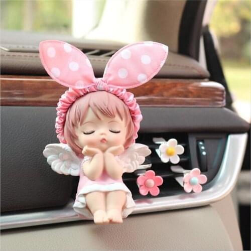Car Decoration Car Interior Air Outlet Aroma Creative Car Air Conditioning Perfume Clip Cute Annie Female Car Interior Supplies