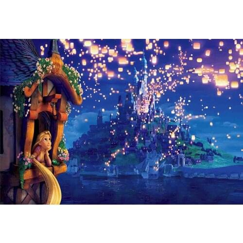 Animation princess photo backgrounds vinyl pray lamps photo-shot backdrop for photographer studio accessories fotografia lv-1892