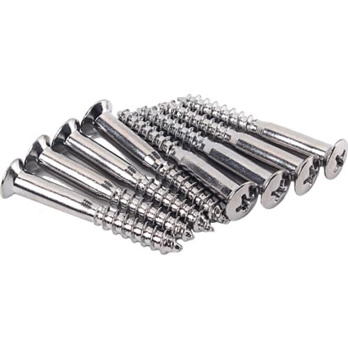 Chrome Neck Plate Screws For Strat Guitar Neck Plate Mounting Screws