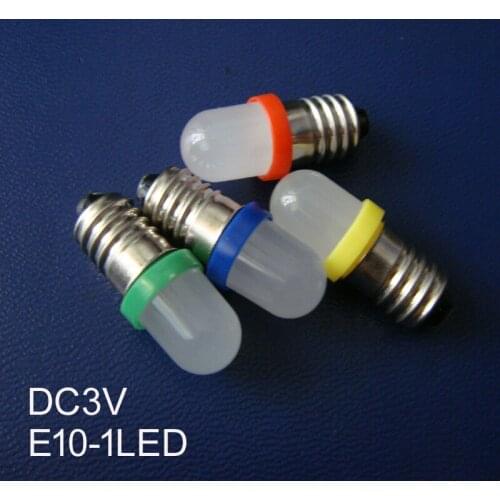 High quality DC3V E10 light,E10 3V frosted led light,E10 3V Indicator Light,E10 3V led bulb,E10 lamp 3V,free shipping 1000pc/lot