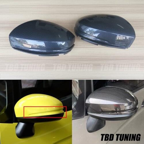 Carbon Fiber Look Mirror Cover For Honda Fit Jazz City 2014 2015 2016 2017 2018 2019 Replacement Rear Side View Mirror Cover