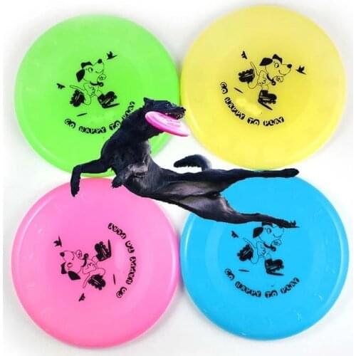 1pcs Plastic Flying Saucer Dog Toy Pet Game Flying Discs Resistant Chew Funny Puppy Training Toy Interactive Partner Pet Shop