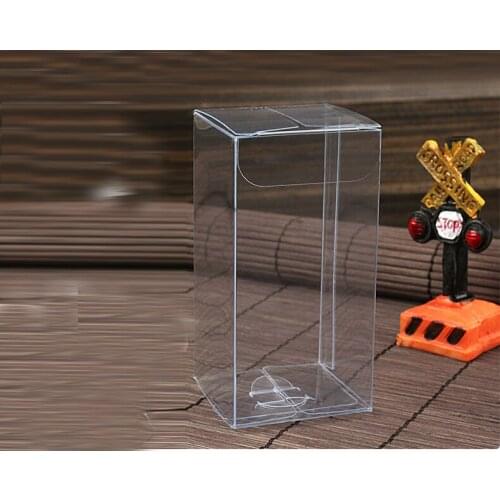 50pcs clear plastic pvc box 4*4*10.5cm packing boxes for gifts/chocolate/candy/cosmetic/crafts square transparent pvc Box