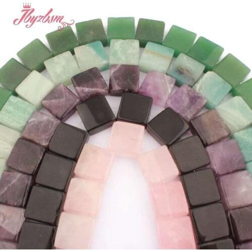 7x14mm Agates Quartzs Amazoite Amethyst Natural Stone Spacer Beads for DIY Men Accessories Necklace Bracelet Jewelry Making 15"