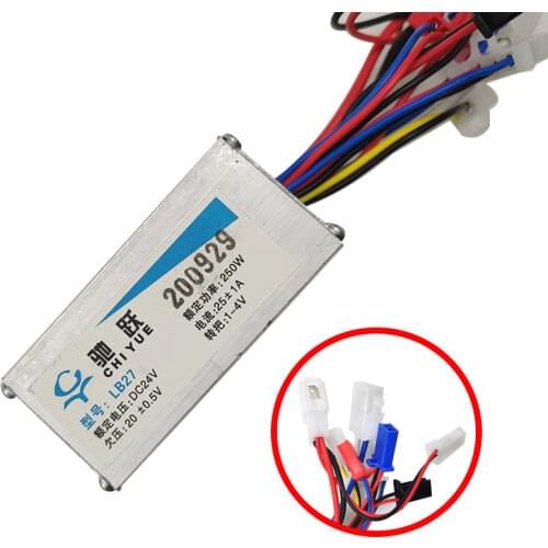 24V 250W Brush Motor Controller for Small Dolphin Electric Scooter 74x59x35mm Electric Vehicle Master Control Core Device