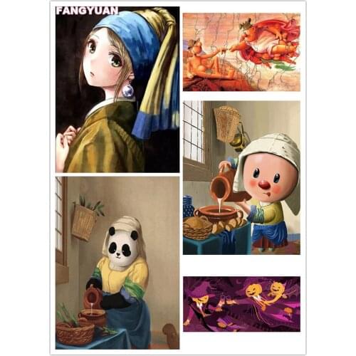 Diy 5D Diamond Embroidery Mosaic Cartoon Funny Portrait Diamond Art Painting Accessories Full Drill Cross Stitch Kit Home Decor