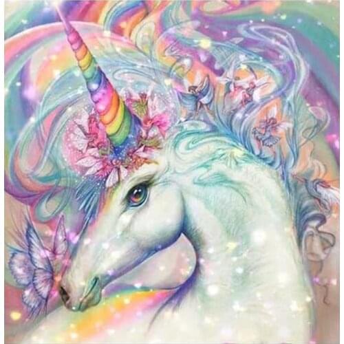 Diy 5D Diamond Painting Full Animal DIY Diamond Mosaic Sales Full Round Cute unicorn Diamond Embroidery Full Set Needlework Kits