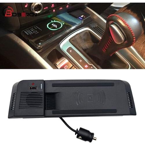 15W Car QI Wireless Charger Mobile Phone Charger Chargring Plate For Audi A4 B8 B9 Allroad A5 S5 RS5 2012 2013 2014 Auto Parts