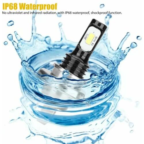 White LED Bulbs H4 9003 HB2 High Low Beam High Quality IP68 Waterproof Super Bright 2pcs 6000K