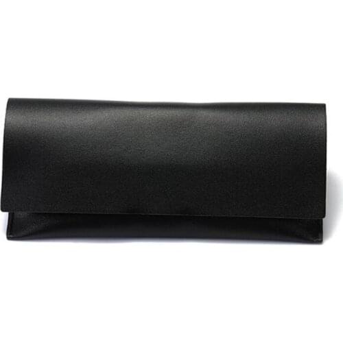 Glasses Case Women Men Fashion Leather Flat Mirror Sunglasses Case Storage Box Lightweight Portable Soft Package Box