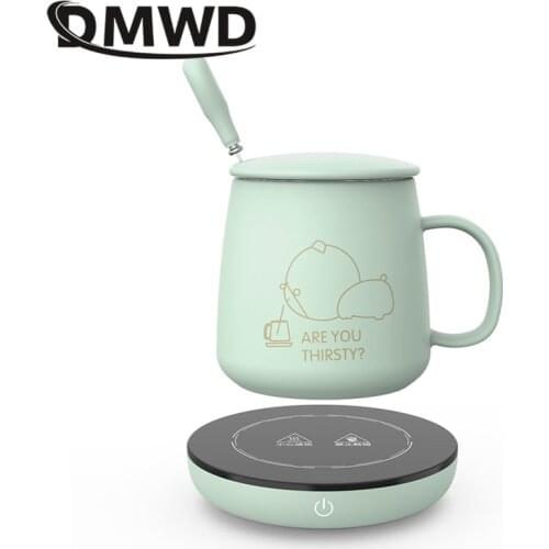 DMWD 220V Mini Portable Electric Hot Plate Baby Milk Warmer Tea Coffee Water Heater Heating Cup Pad Heat Preservation Coaster