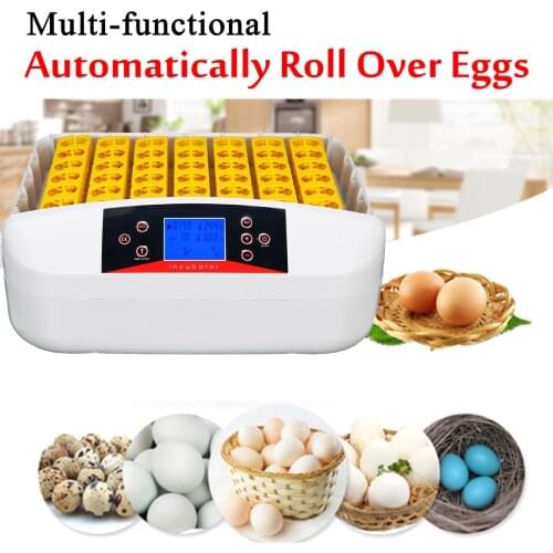 New 56 Eggs Incubator Automatic Hatcher Poultry Egg Incubator Digital Control Hatchery Farm Incubation Tools Brooder Equipment
