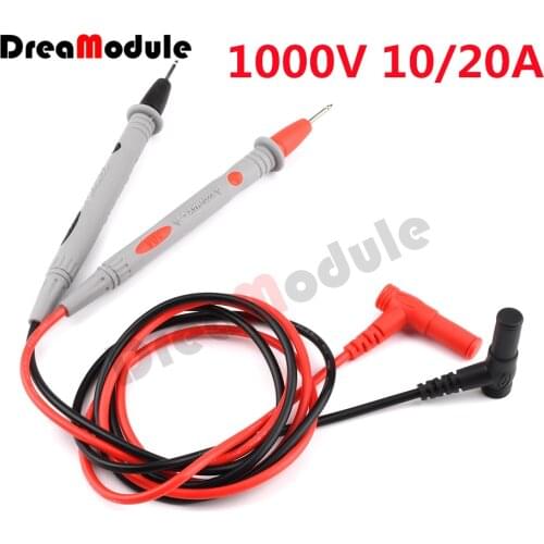 1000 V20A 10A Test Lead Kit 4MM Banana Plug To Test Hook Cable Replaceable Multimeter Probe Test Wire Probe Alligator Clip 110CM