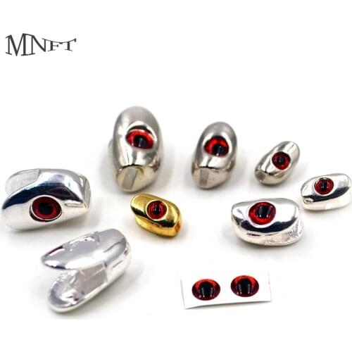 MNFT Fish Skull Baitfish Heads Weighted Streamer Head With 3D Eyes 3 Sizes Available For Fishing Lure Accessories