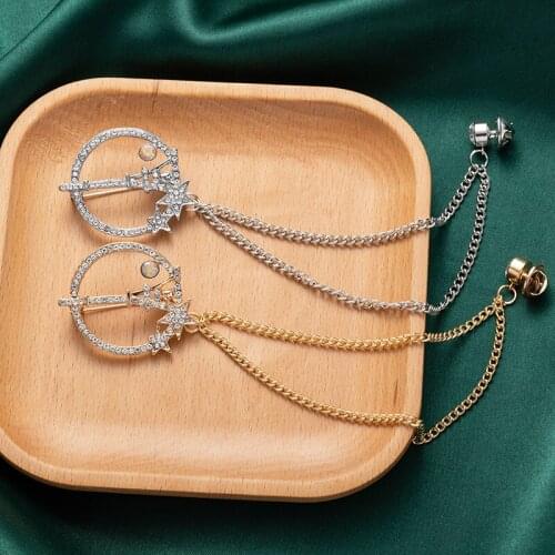 New Fashion Eiffel Tower Star Brooch Elegant and Cute Rhinestone Metal Pin Jewelry Accessories Lapel Pins Brooches on Clothes