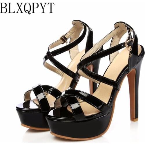 2017 New Gladiator Sandals Women Sexy fashion Big Size 30-48 Lady Shoes Super High Heel Women Pumps wedding Party shoes 431-3