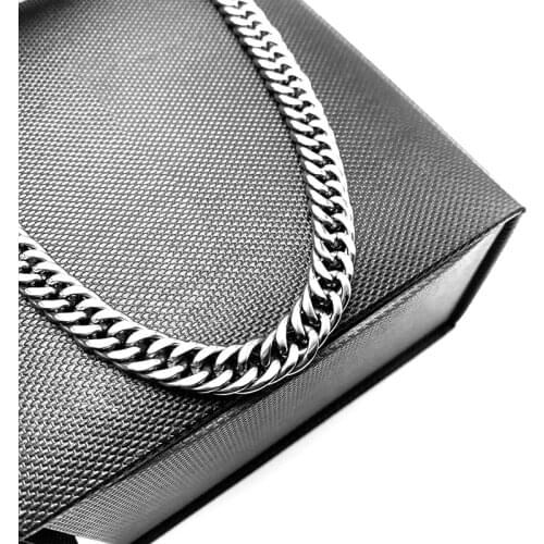 9.5 x 60 cm Pure Titanium Horsewhip Necklace Hiphop Cool Necklace Super Light