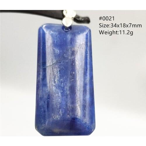 Natural Blue Kyanite Cat Eye Effect Necklace Pendant 925 Silver Women Men Love Anniversary Gift Fashion Pendant AAAAA