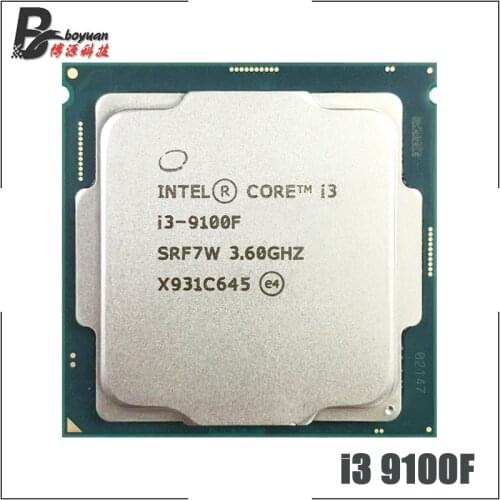 Intel Core i3-9100F i3 9100F 3.6 GHz Quad-Core Quad-Thread CPU 65W 6M ProcessorLGA 1151
