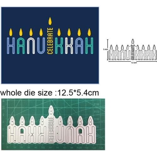 Craft Hanukkah Candle metal cutting dies cut die mold decoration Scrapbook paper craft knife mould blade punch stencils dies
