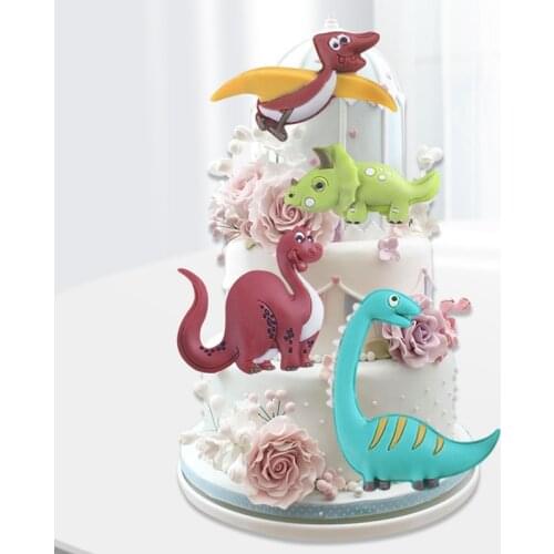 Cartoon Dinosaur-shaped Silicone Mold Various Dinosaur-shaped Chocolate Fudge Molds Cake Decoration Tools Resin Molds