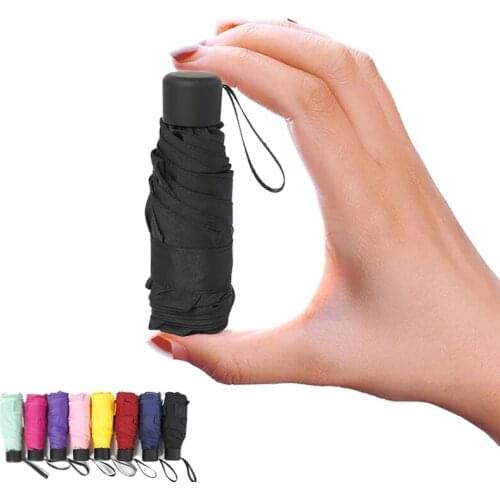 Mini Folding Rain Umbrella Women Gift Men Small Fashion Pocket Parasol Girls Anti-UV Waterproof Portable Travel UMBRELLAS 180g