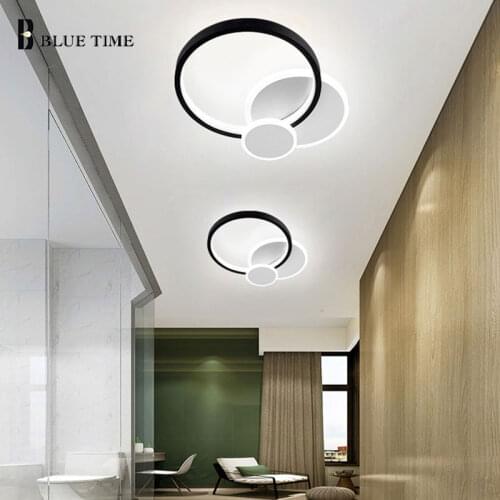 Modern LED Ceiling Light Home Aisle Corridor Lights for Living Room Dining Room Indoor Lighting Fixtures Ceiling Lamps Black