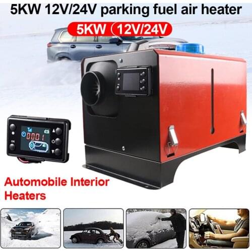 12V/24V Car Interior Heater Low Noise LCD Car Air Heater Portable Fast Heating Defrost Demister General Car Heater For Car Home