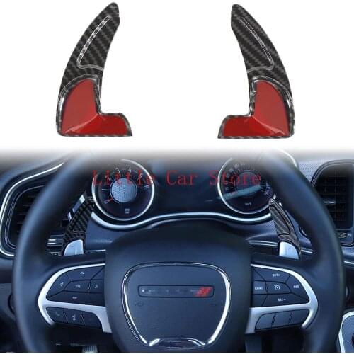 Steering Wheel Shift Paddles Extension For 2015-2020 Dodge Challenger Charger Durango Chrysler 300 Carbon Fiber