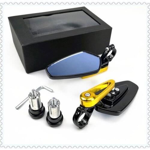 1 Pair Universal Motorcycle Aluminum Mirrors Handle Bar End for YAMAHA XJ600 FZ400 R FZX700 FAZER XP500 XP530 FZ600 SRX600