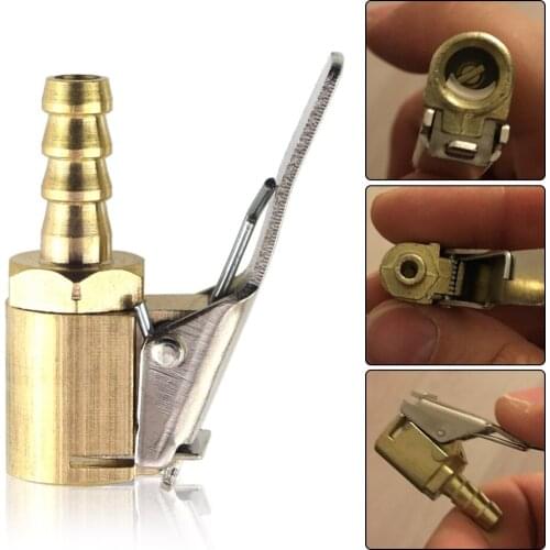 1PCS Car Auto Zinc Alloy 6mm Tyre Wheel Tire Air Chuck Inflator Pump Valve Clip Clamp Connector Adapter for Cars