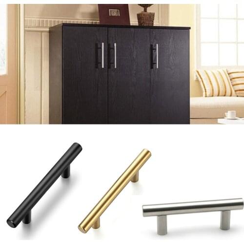 1PC NEW Kitchen Door T Bar Straight Handle Knobs Cabinet Pull Diameter Wardrobe Stainless Steel Handles Furniture Handle