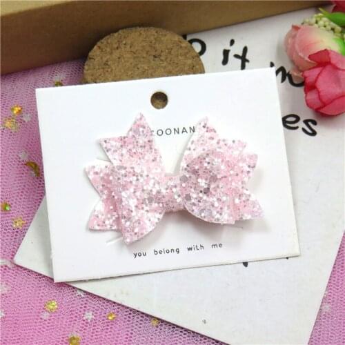 1 Piece Pretty Pink Flash Ties Bows Elastic Bands For Baby Girls Hairpin Creativity Pink Clips Scrunchy Kids Hair Accessories