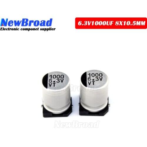 10PCS SMD Aluminum Electrolytic Capacitor 1000UF 6.3V 10V 16V 25V 35V 50V 8*10.5 10*10.5 12.5*13.5 16*16.5 18*16MM 1000uF