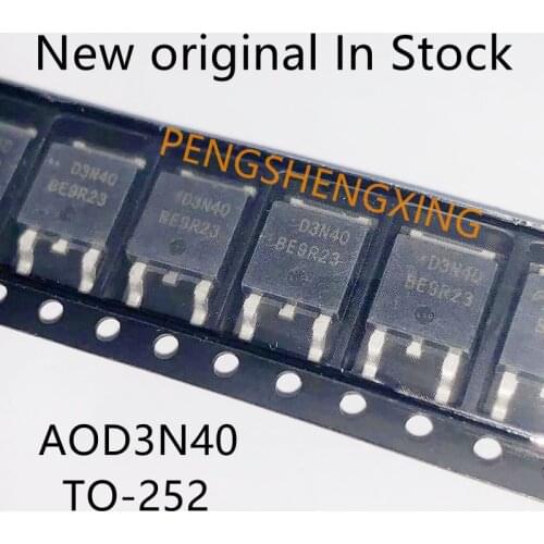 10PCS/LOT AOD3N40 3A 400V TO252 D3N40 New original spot hot sale