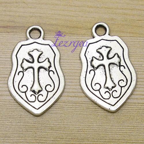 20pcs/lot--24x14mm, Antique silver plated shield charms,DIY supplies,Jewelry accessories