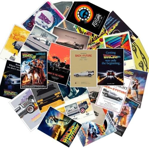 25pcs Back To The Future movie poster stickers for luggage laptop car suitcase toy funny stickers cartoon sticker