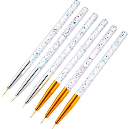 3pcs/set Nail Art Liner Painting Pen Brushes Drawing Flower Line Grid French Design Manicure Tools Acrylic Brush