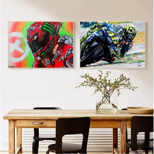 Abstract Oil Prints Poster Motorcycle Canvas Painting Posters Print Cuadros Wall Art Picture for Living Room Home Decoration