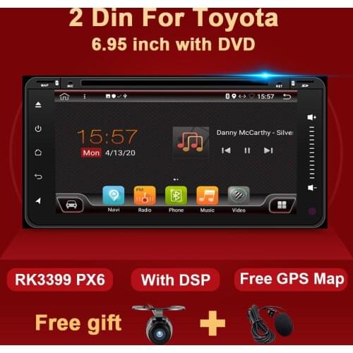 Android Car Radio For Toyota Corolla Camry RAV4 Vios Crown Hiace Previa Multimedia Video Player Stereo Navigation GPS 2 Din DVD