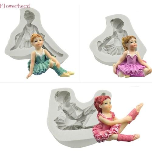 Ballet Girl Silicone Mold Fondant Cake Mold Chocolate Mold Cake Decorating Tools Handmade Soap Mold Pastry Tools Plaster Mold