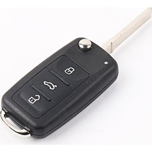 DAKATU 3 Buttons Flip Remote Key Shell Case For VW NEW POLO Sagitar GOLF Lavida Tiguan 202AD Remote keyless entry fob case