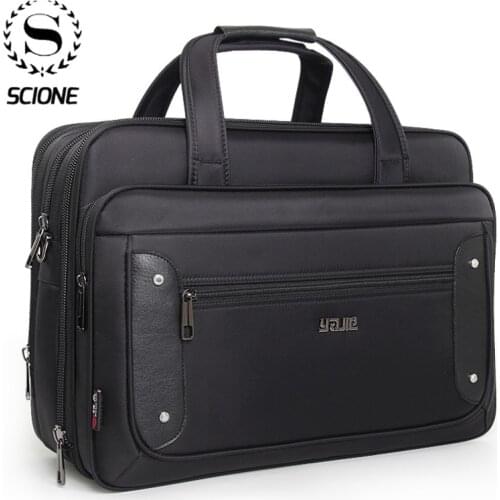 Scione Business Mens Briefcase 2020 Top-level Super Capacity Plus Women Handbags Laptop Bags 16 17 19 Inch Oxford bag