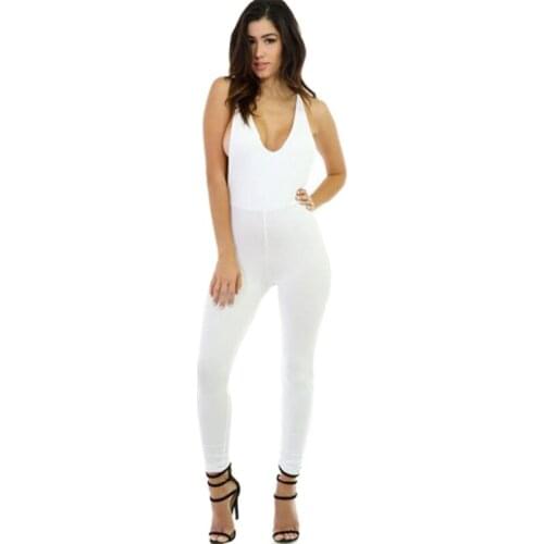 Europe US Jumpsuit Sexy Nightclub Siamese Harness Piece Pants Foreign Trade Bodysuit Women Rompers Clothing Vestidos LBD0919