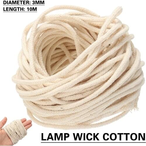1p 10M Lamp Wick Cotton Braided Cotton Alcohol Oil Lamp Lantern Wick For Kerosene Burner Lighting Supplies