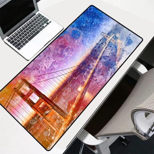Mairuige Gaming Mouse Pad Accessories Landscape Bridge Mouse Pad Computer Notebook Non-slip Wireless Charging Mouse Pad Desk Mat