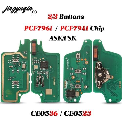 Jingyuqin 3BTN ASK/FSK Car Key Electronic Circuit Board For For Peugeot 407 407 307 308 607 SW Citroen C2 C3 C4 C5 CE0536 Ce0536