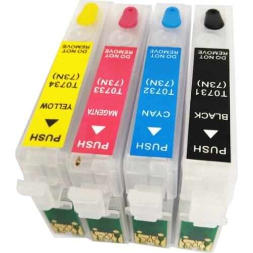 Einkshop T0731 73N T0731N Refillable Ink Cartridge For Epson T30 TX203 TX510F TX210 CX5900 T40W TX205 TX209 TX409