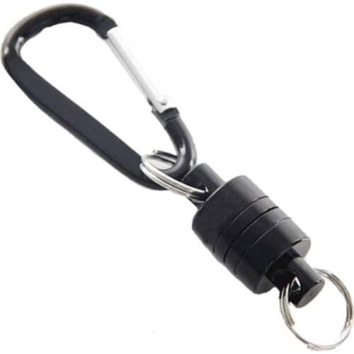 Magnetic Carabiner Clip D-Ring Carabiners, Magnetic Holder Screw Locking Buckle Hook D Shape Spring Snap Keychain Clips D0LB