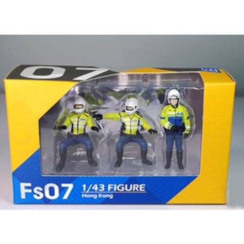 1/43 scale city mini series doll car model scene police/patrolman/ambulance character model suitable for collection and display